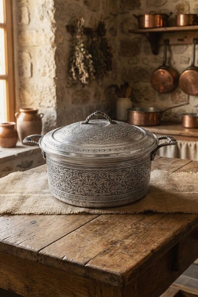 Handygoo Grand Vizier El Oyması Bakır Tencere