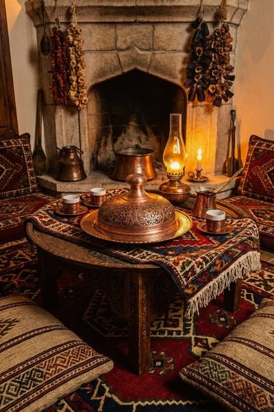 Handygoo Bakır Aura Kapaklı Servis Tabağı