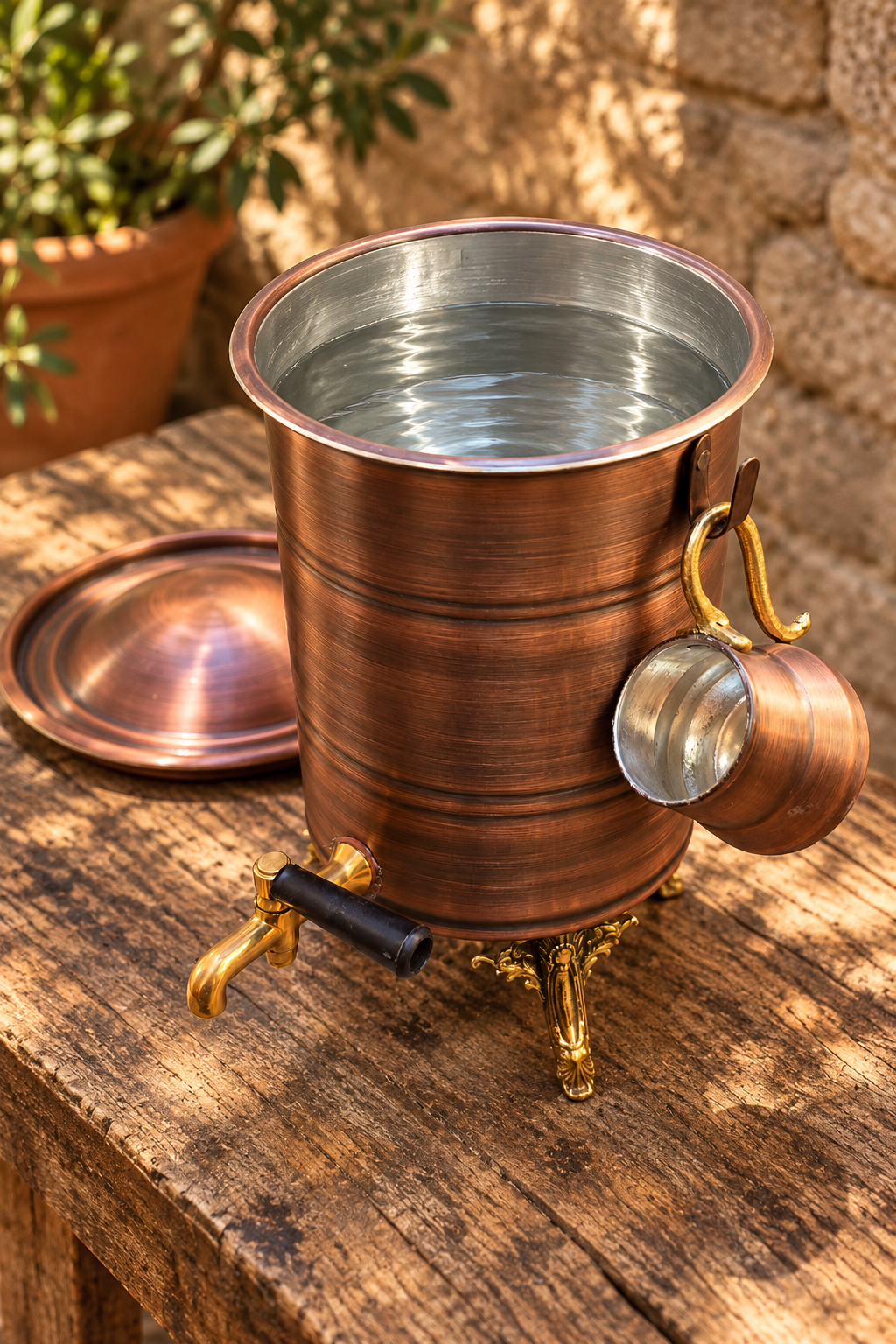 Handygoo Heritage Eskitme Bakır Su Sebili 3 LT