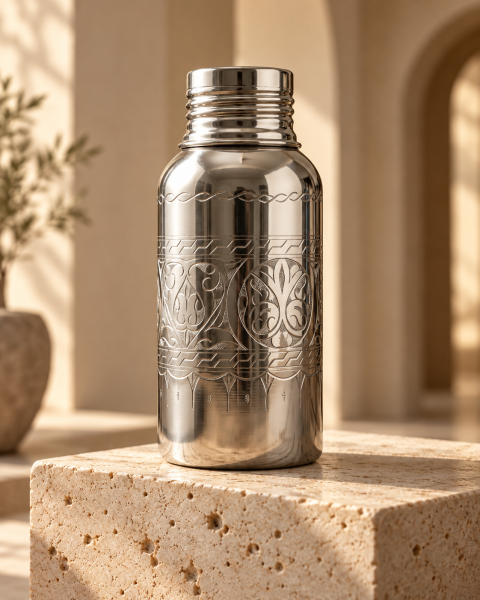 Handygoo Silver Heritage 1,5 LT Özel İşlemeli Bakır Matara
