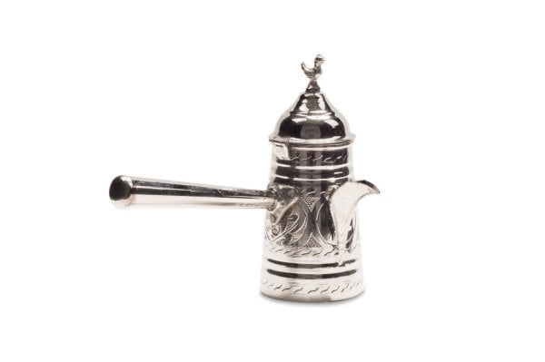 El Yapımı Metal Saplı Mırra Cezvesi