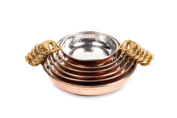 Bakır Sahan Seti 6 Parça