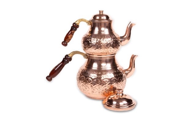 Handygoo Shiny El Yapımı Kırmızı Dövme Bakır Çaydanlık