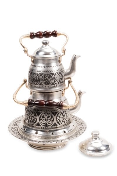 Handygoo El Yapımı Yukarıdan Kulplu Bakır Çaydanlık ve Balkon Sefası