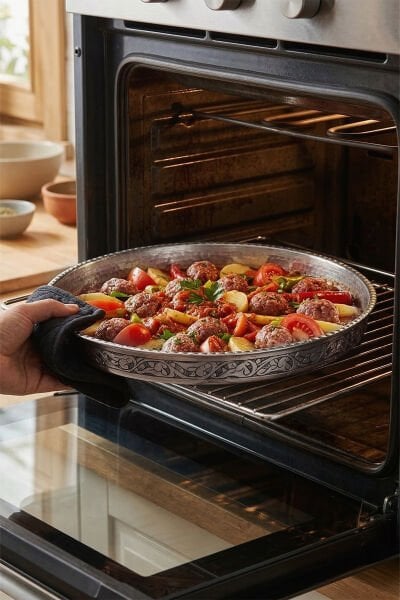 Handygoo El İşlemesi Bakır Fırın Tepsisi