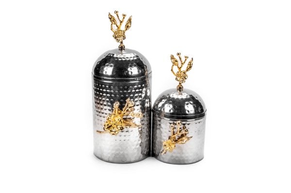 Handygoo Silver Spice Box Bakır Baharatlık Seti