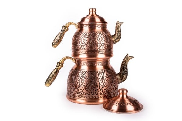 Handygoo Hand Work El İşlemesi Bakır Çaydanlık