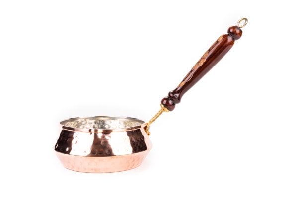 Handygoo Ahşap Saplı Kırmızı Dövme Bakır Sosluk