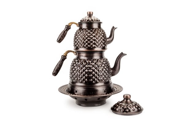 Handygoo Büyük Boy Dark Keops Bakır Çaydanlık ve Balkon Sefası