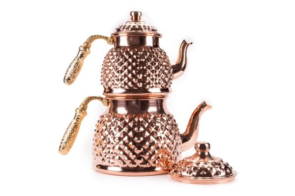 Handygoo Büyük Boy Kırmızı Keops Bakır Çaydanlık