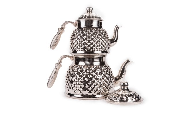 Handygoo Büyük Boy Nikelajlı Keops Bakır Çaydanlık