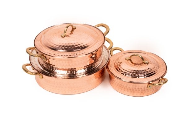 Handygoo Dövme Bakır Tencere Seti