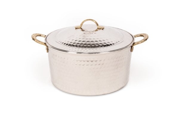 Handygoo Nikelajlı Büyük Derin Dövme Bakır Tencere