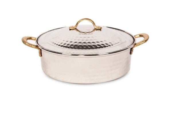 Handygoo Nikelajlı Orta Boy Dövme Bakır Tencere