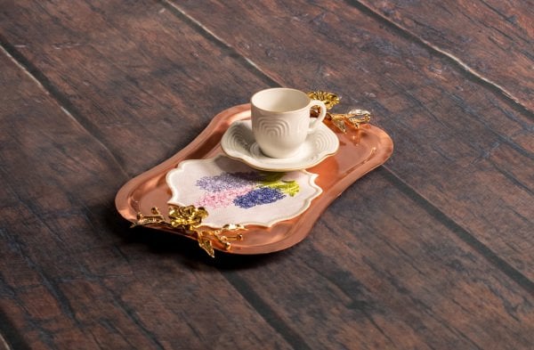 Handygoo Lady Service Bakır Sunum Tepsisi