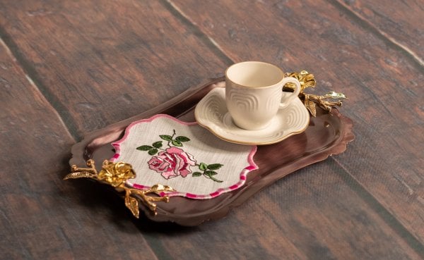 Handygoo Dark Mood Bakır Sunum Tepsisi