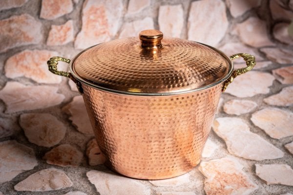 Handygoo Nefertum Dövme Bakır Perde Pilavı Tenceresi