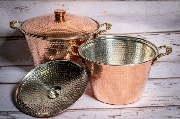 Handygoo Gaia Dövme Bakır Perde Pilavı Tenceresi Seti