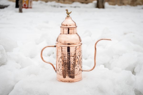 Handygoo El İşlemesi Battal Boy Bakır Yağdanlık