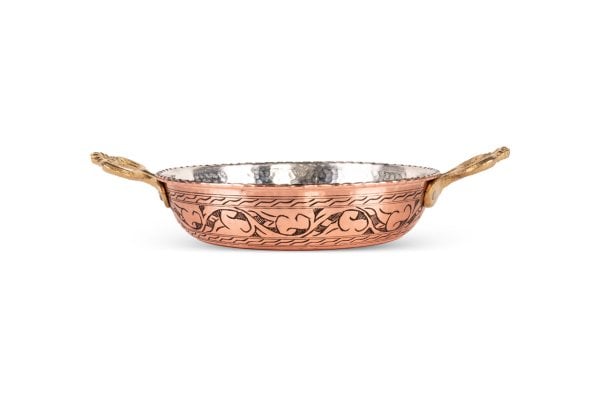 Handygoo Kırmızı Eskitme El İşlemesi Bakır Sahan