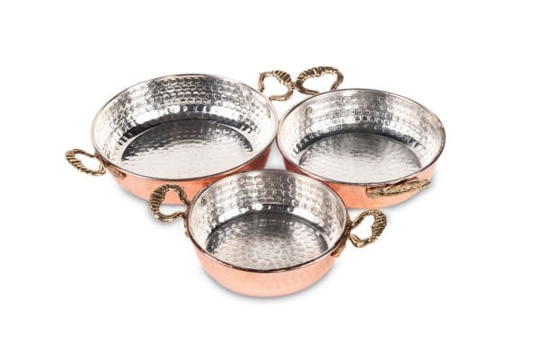 Handygoo Mini Bakır Sahan Seti 3 Parça
