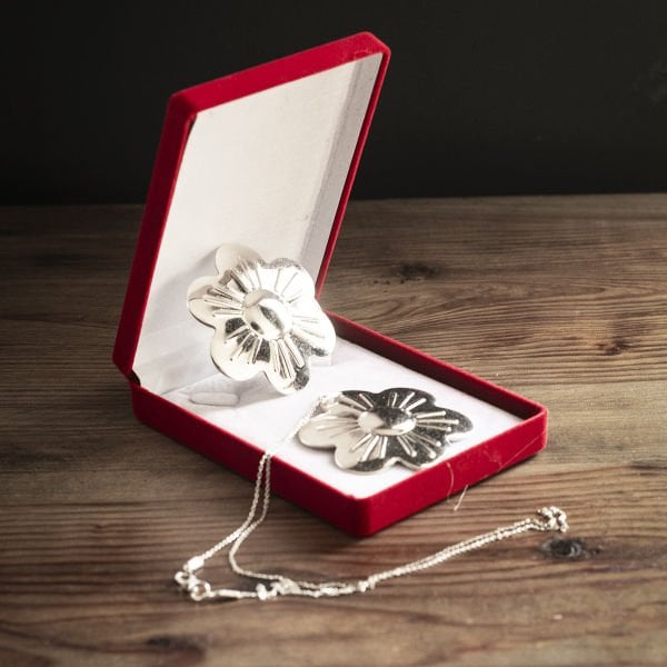 Handygoo Gümüş Bakır Kolye ve Bakır Toka